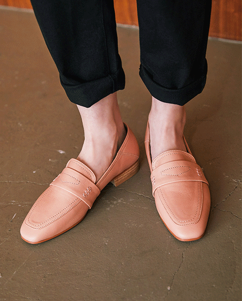 natural simple loafer_ pink