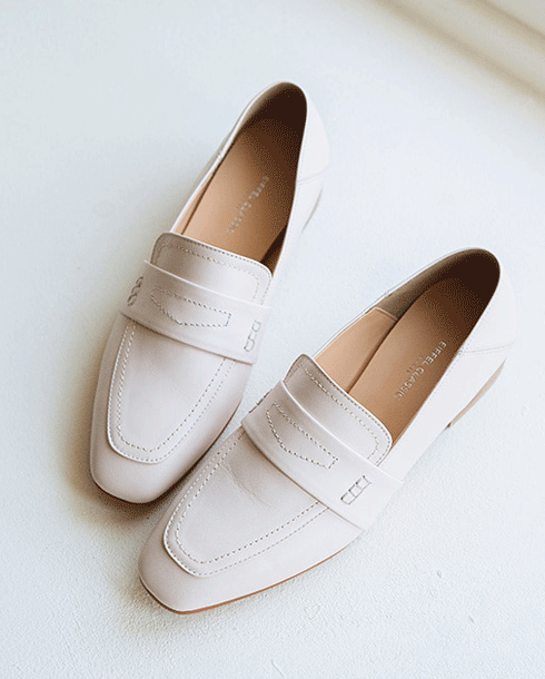 natural simple loafer_ pink beige