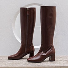 [가수 나비님 착화] classic long boots_ brown