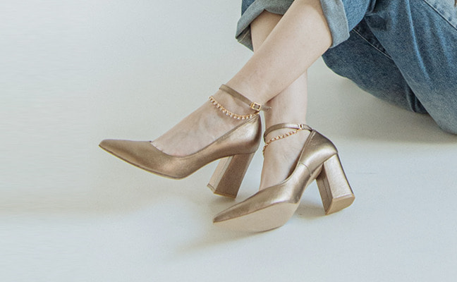 lace stone heel_bronze